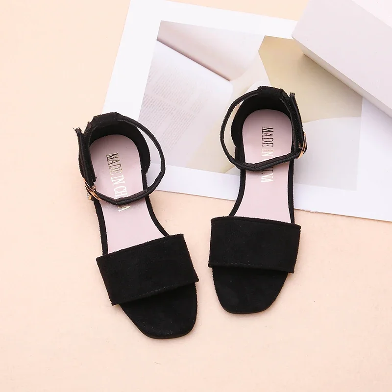 Black Non Slip Kids School Sandals