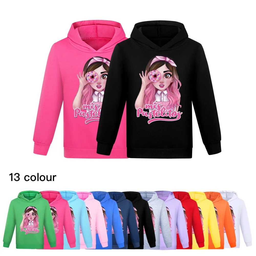 

3D Mis Pastelitos Girls Cotton Full Sleeves Hoodies Sweatshirts Spring Autumn Tops Clothes T Shirt Girls Costume Clothing 3-16Y