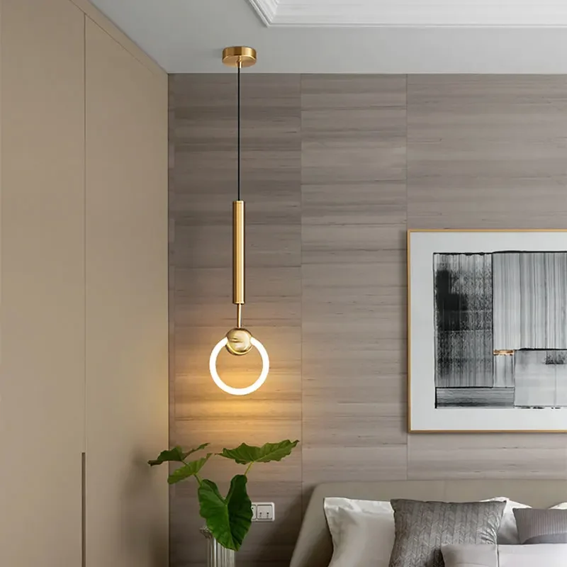 Modern Luxury Led Pendant Lights Nordic Minimalist Hanging Lamp For Bedside Dining Room Kitchen Island Chandelier Decor Fixtures