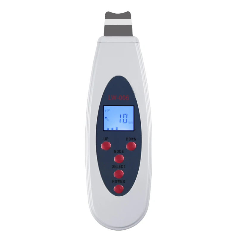 Ultrasonic Skin Scrubber Cleanser Face Cleaning Acne Removal Galvanic Facial Spa Ultrasound Peeling Clean Tone Lift LW006 Facial Scrubber