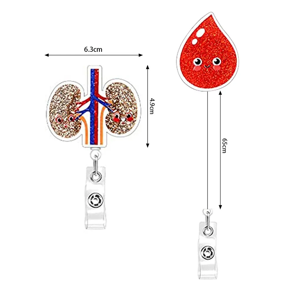 New Retractable Badge Reel With Belt Clip Cute Nurse Doctor Name Tag Card Holder Accessories Office Supply Clip Staff Card