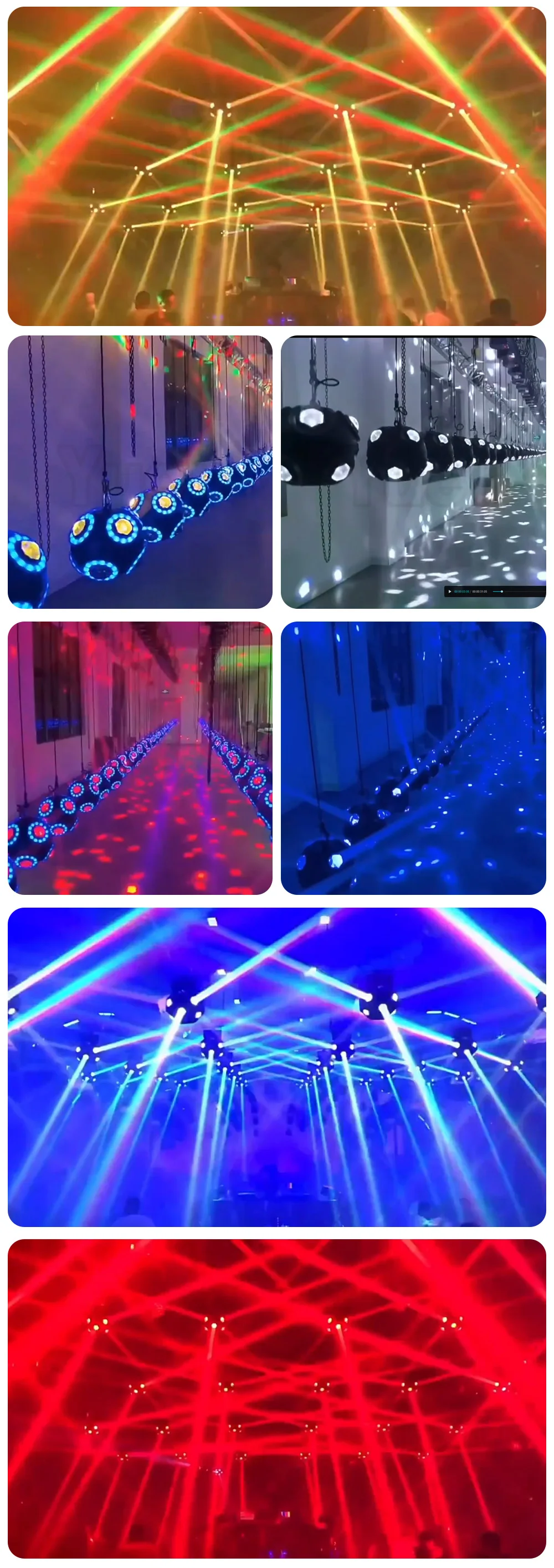 Description Picture 3 of itemYUER LED 8x10w Lifter Lights Stage Lights Lift Football Lights Bar Night Effect Flashing Strobe Effect Beam SMD Ring DMX512