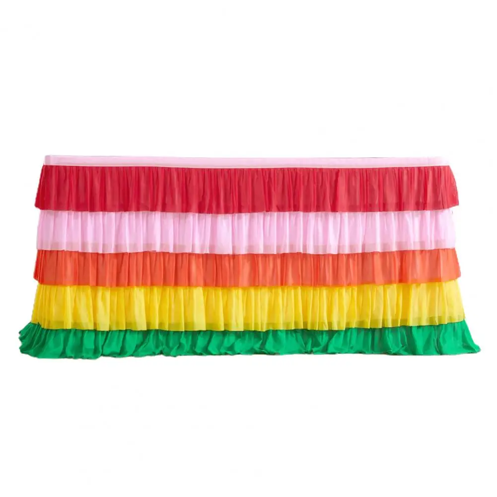 Wedding Party Tulle Table Skirt Cover Tableware Cloth Baby Shower Party Home Decor Table Skirting Birthday
