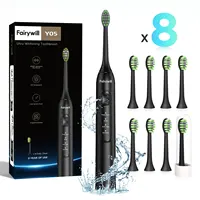 Fairywill Electric Sonic Toothbrush USB Charge FW-Y05 Rechargeable Waterproof Electronic Tooth Brushes Replacement Heads Adult 1