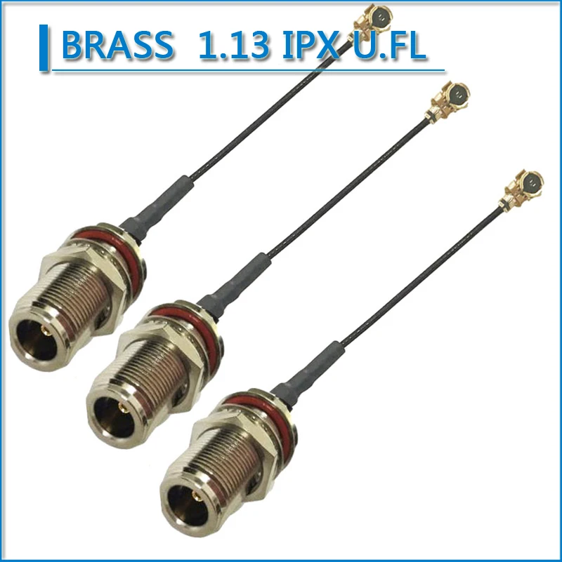 

1.13 IPX U.FL IPEX To N Female O-ring Waterproof Bulkhead Mount Nut Plug Connector RF Coaxial Pigtail Jumper 1.13mm Cable