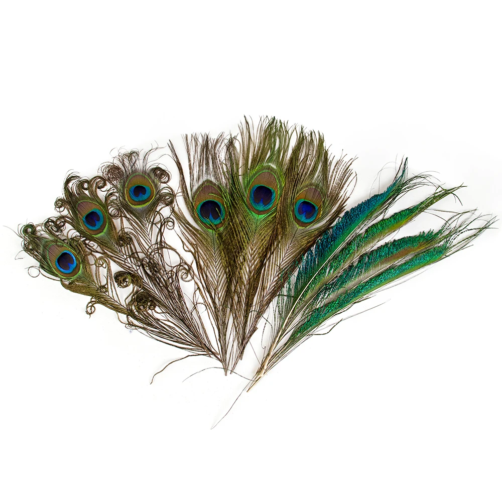 10PCS Natural Peacock Feathers 25-30cm for Wedding Vase Table