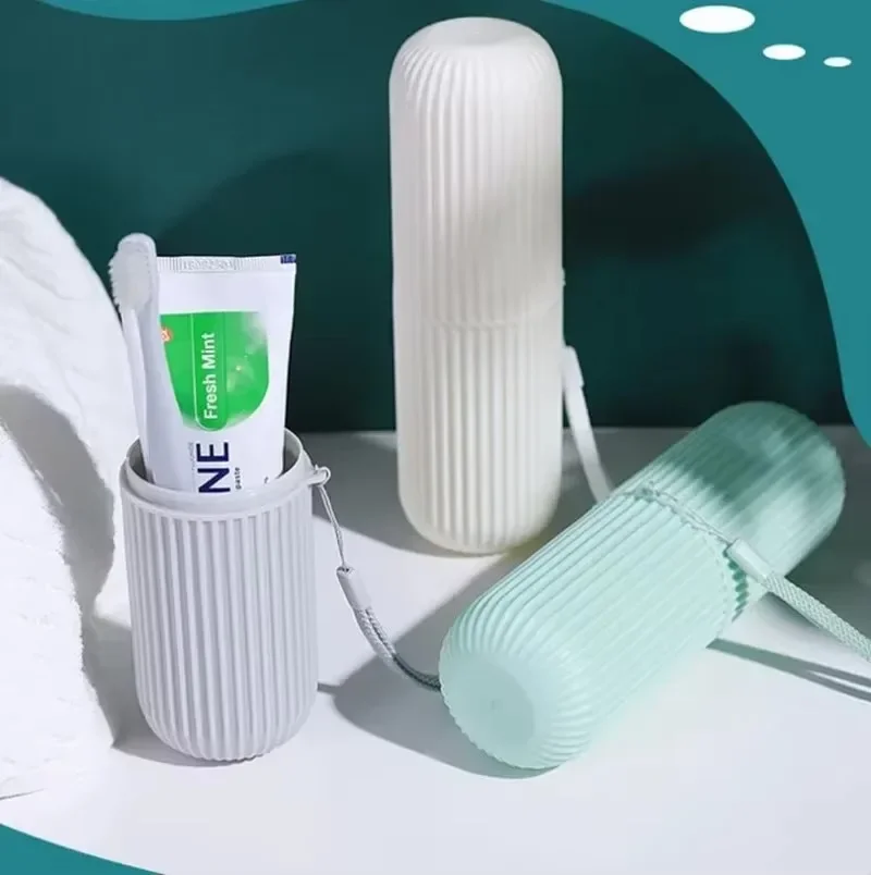 Outdoor Holder Bathroom Accessorie Travel Portable Toothbrush Toothpaste Holder Storage Case Box Organizer Household Storage Cup