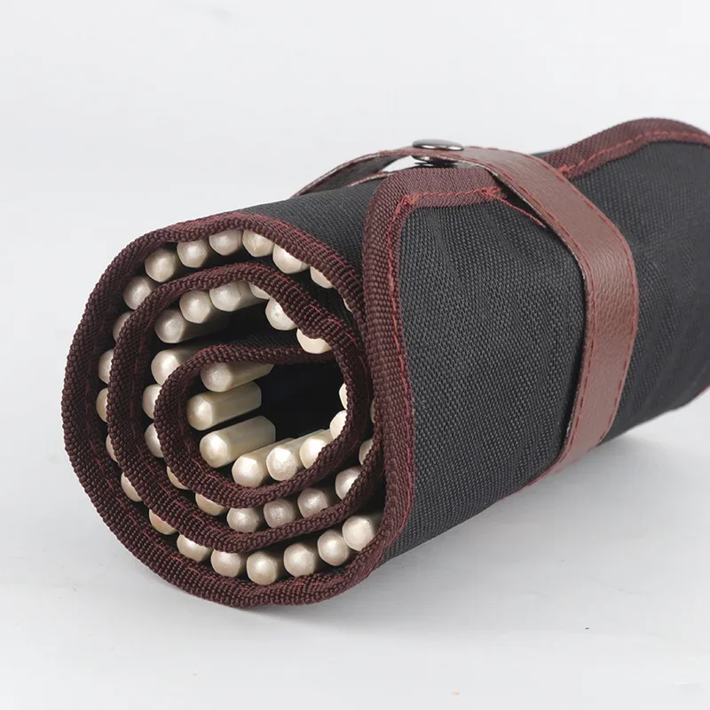 Canvas Roll Up Pen Curtain Pencil Bag Case Makeup Wrap Holder Storage Pouch 50/72 Holes Thick Canvas Stationery Organizer pencil cases stationery box pen storage bag pencil holder