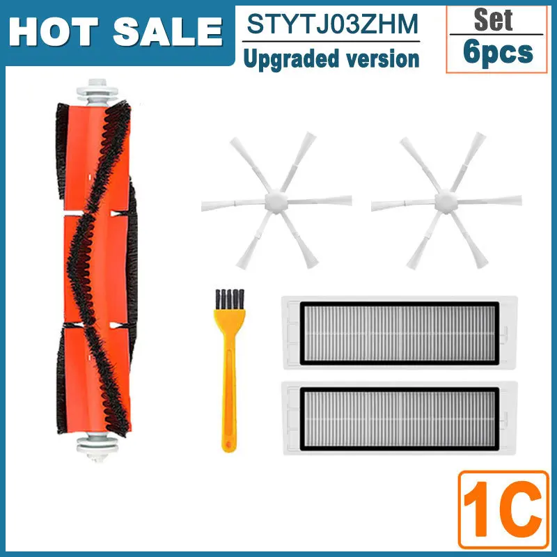 Universal Robot Vacuum Cleaner Accessories Set: High-Efficiency Filters, Mop Cloths, and Multi-Purpose Brushes