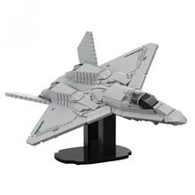 

MOC 41847 Interstellar Series YF-23 II Black Widow Fighter Open Cockpit War Plan Large Fighter Building Blocks Children's Toys