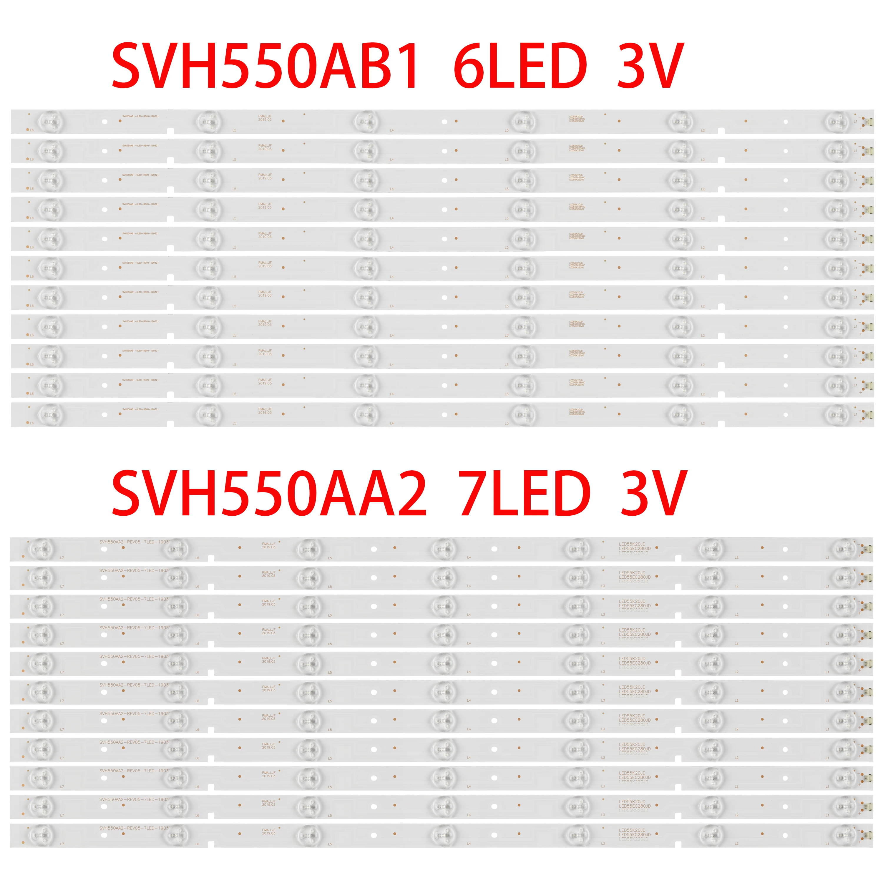 

11 шт. новая светодиодная лента-подсветка для Insignia NS-55D420NA16 Hisense LED55EC280JD LED55EC290N LED55K20JD SVH550AB1_6LED_REV0_131030
