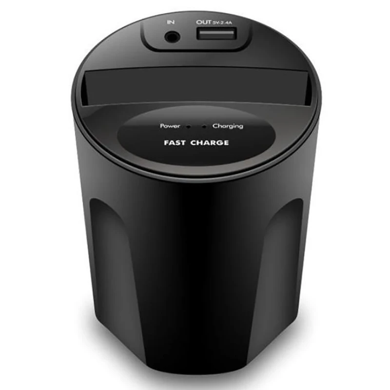 X8 10W Fast Wireless Car Charger Cup Con Porta Di Uscita Usb Per Iphone Xsmax/Xr/8 Qi Per Samsung S10/S9