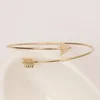FSUNION 2025 New Arrival Punk Open Adjustable Arrow Cuff Bracelets for Women Fashion Simple Gothic Wrist Feather Bangles Jewelry 1