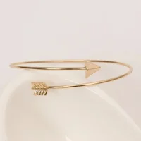 FSUNION 2025 New Arrival Punk Open Adjustable Arrow Cuff Bracelets for Women Fashion Simple Gothic Wrist Feather Bangles Jewelry 1