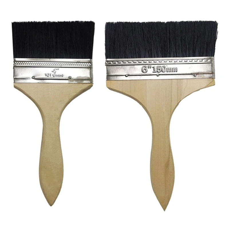 

K1KA 2x 4/6 Inch Extra Wide Paint Brush Large Block Stain Brushes Heavy Duty Household Paint Brush for Walls Dusting Masonry