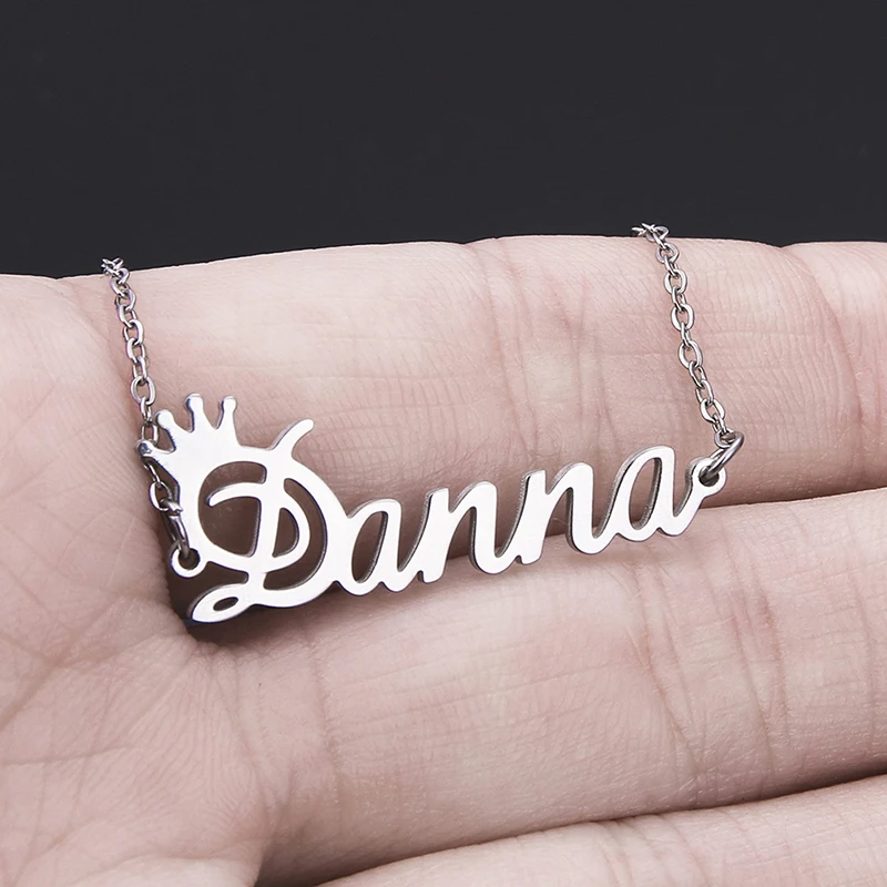 Cooltime Personalisierte Namenskette für Damen Edelstahl Individuell Gestaltete Goldfarbene Kette Buchstaben-Halskette Schmuck Geburtstagsgeschenk – Detail 16