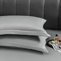 Ice Silk Bed Cover Summer Washed Ice Silk Fitted Sheet Silky Touch Double Elastic Mattress Cover King Queen Bed Cover Full Set 3