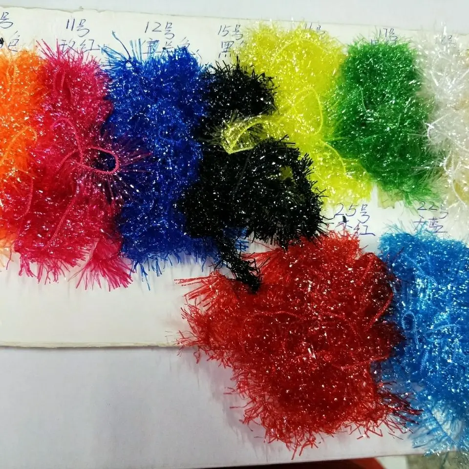 번쩍이는 반짝이는 유리 실크 글리터 원사, 실 실 실, 크로셰 스웨터 백, 양모 원사, 혼합 및 일치, 벌키, 500g