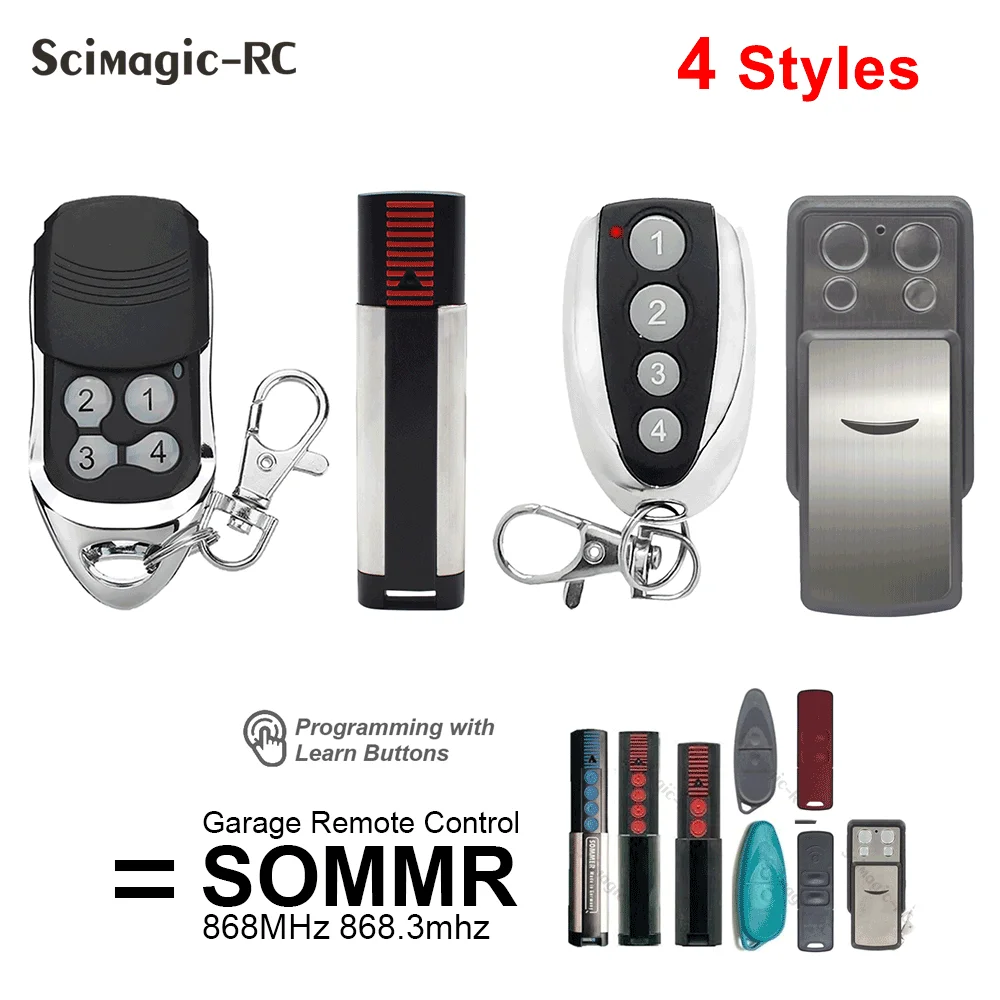 Garage Door Remote Control Garage Remote Controller Garage Door Opener Remote Control Sommer 4020 4026 TX03 868-4 868MHz Rolling Code 4 buttons Hand Transmitter