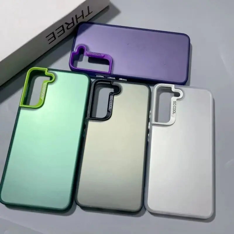 Luxury Metallic Aurora Skin Matte Phone Cover Case