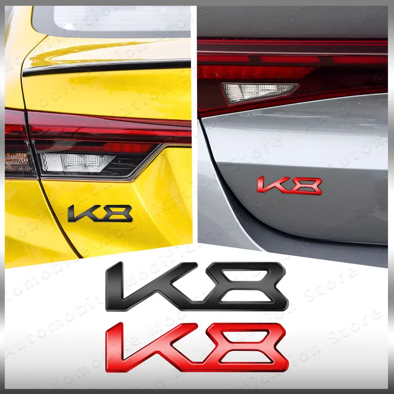 새로운 자동 외관 K3 K5 K8 엠블럼 펜더 뒷 트렁크 바디 배지 스티커 Kia Forte Ceed Cerato RIO 2 3 4 Sorento Sportage