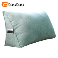 OTAUTAU Solid Very Soft and Cozy Bedside Pillow Thick Large Bed Backrest Triangle Beach Swing CHair Bench Cushion KD034 5