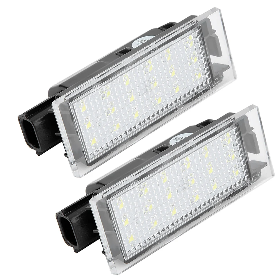 License Plate Light, Led License Lamp Car Led License Plate Light Lamp 2pcs For Renault/twingo/clio/megane/lagane Black