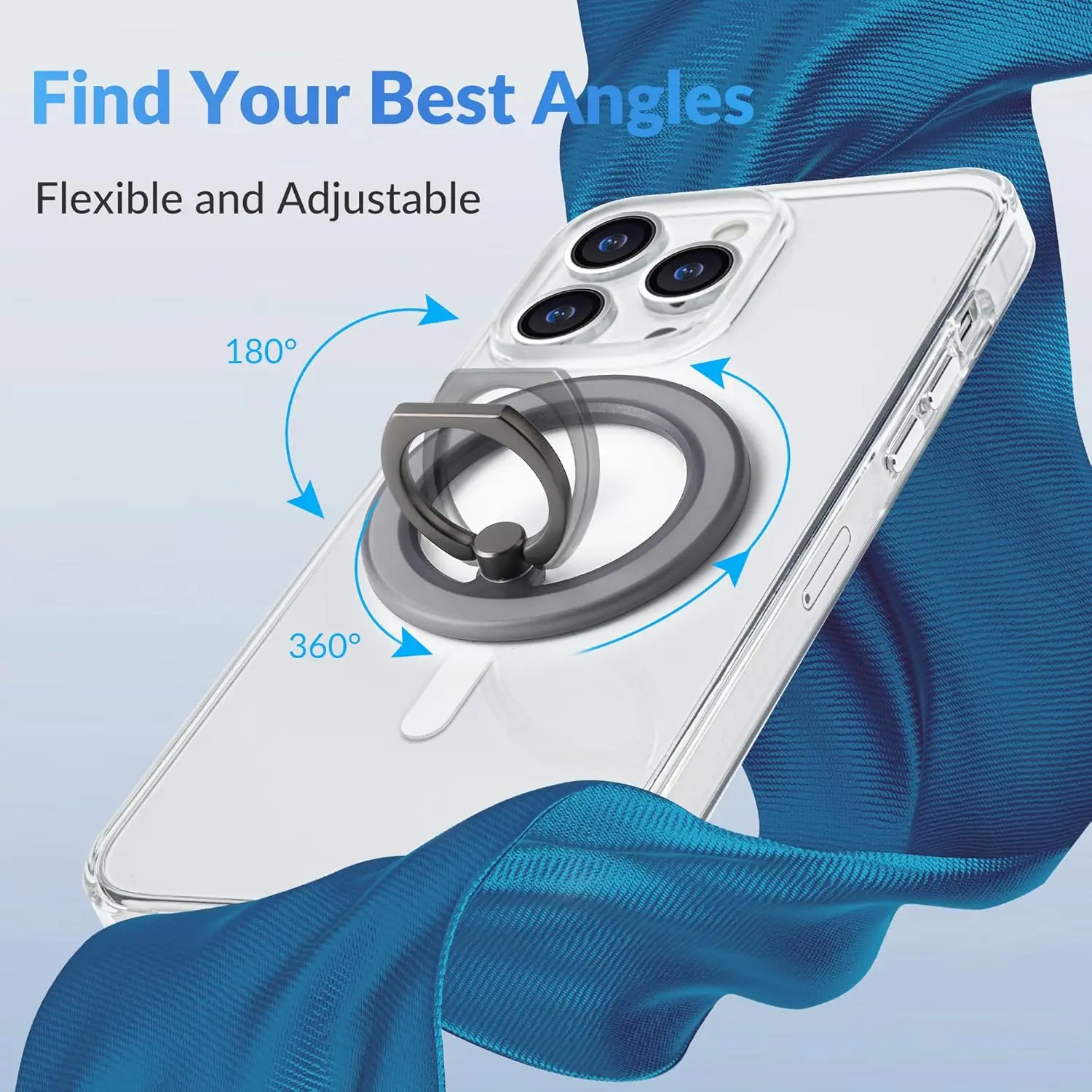 Magnetic Phone Ring Holder for iPhone 15 14 13 12 Magsafe