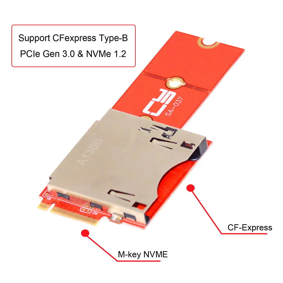 

CF Express to NGFF M.2 NVMe Mainboard Extension Adapter M2 M-key for CFE Type-B Support R5 Z6 Z7 Memory Card