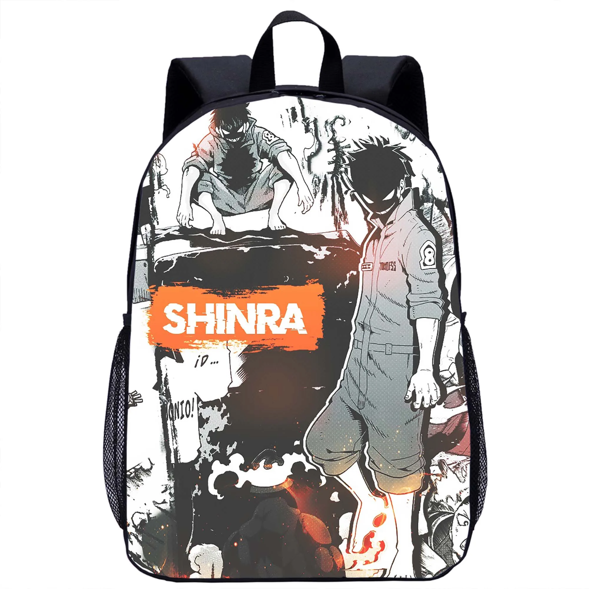 Fire Force Backpack Girls Boys School Backpack Cool Game Cartoon Print Teenager Travel Laptop