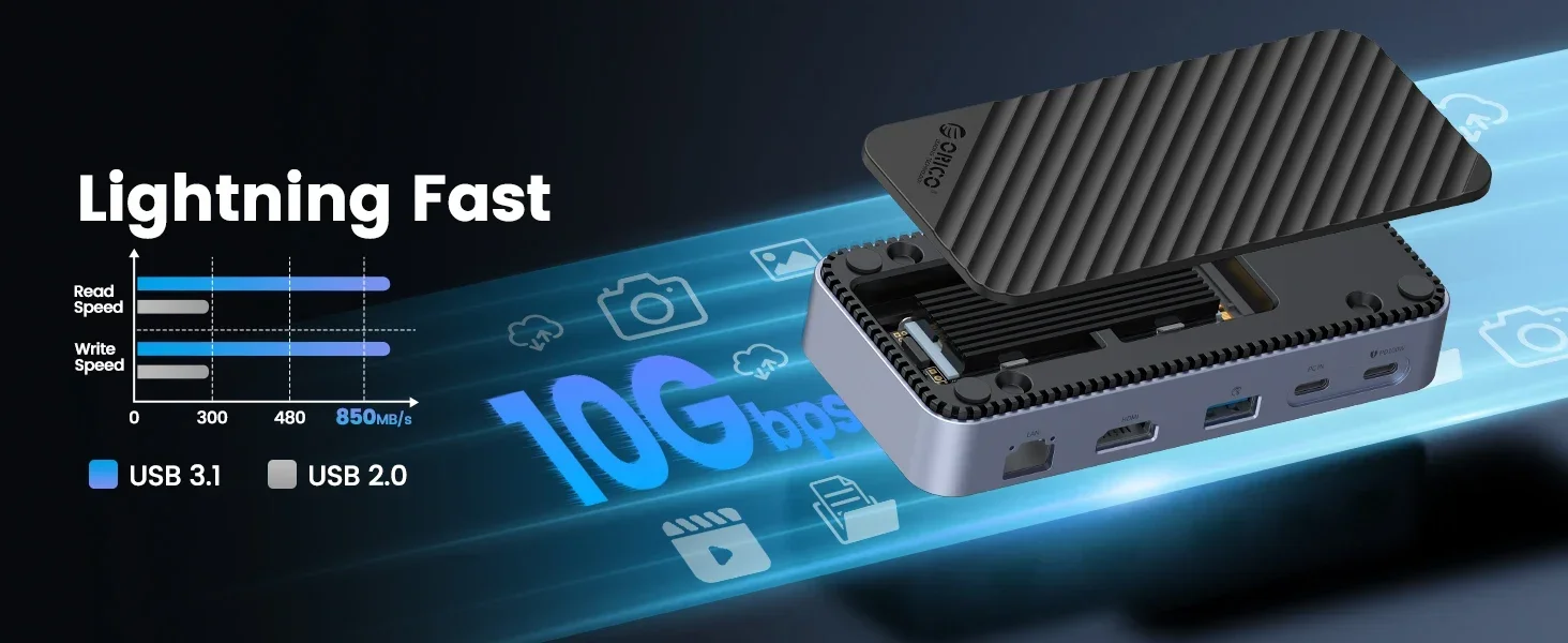 M.2 NVMe, Gabinete SSD SATA, Externo 10GBps,