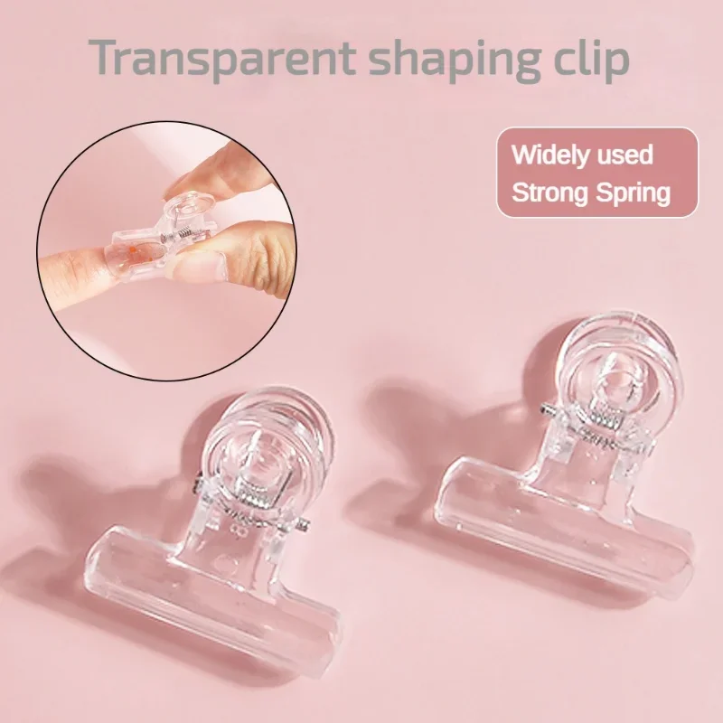 Puntas de pinchado para uñas, Clip de fijación de extensión de estilo de uñas, plástico acrílico, curva C, herramientas de forma de uña, accesorios de Arte de uñas, 10 piezas