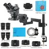 3.5X-200X Zoom Stereo Trinocular Microscope Clamp Folding Extension Type Base +48MP 55MP 4K 2K HDMI USB VGA Digital Video Camera 1