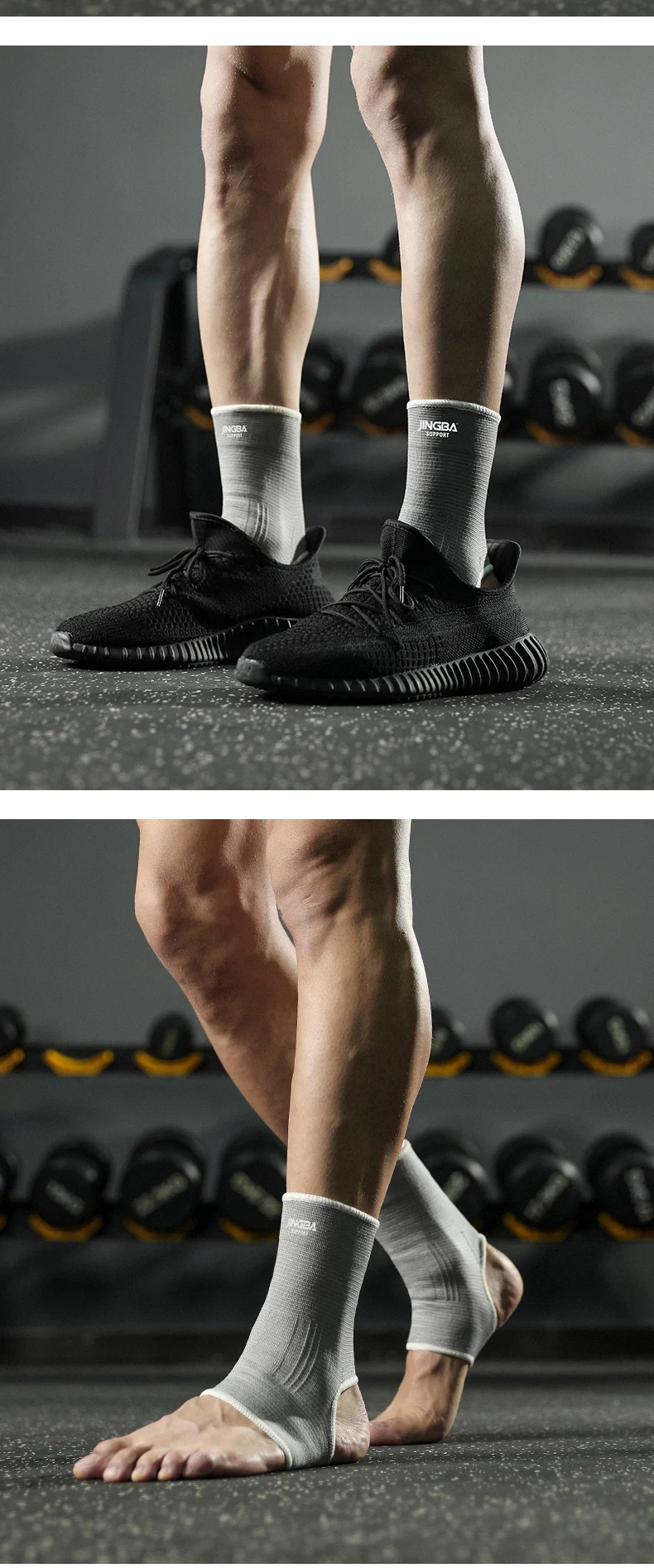 1 Paar elastische, atmungsaktive Knöchelstützhüllen in Einheitsgröße für Laufen, Basketball, Radfahren – Detail 9
