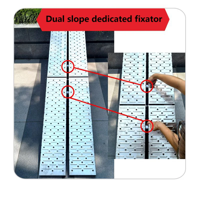 1PC ATV Loading Ramps Aluminum Ladder 750 lbs Capacity Scrambling Pickup Trucks Folding Ramps For Lawn Mower Trailer Motorcycle