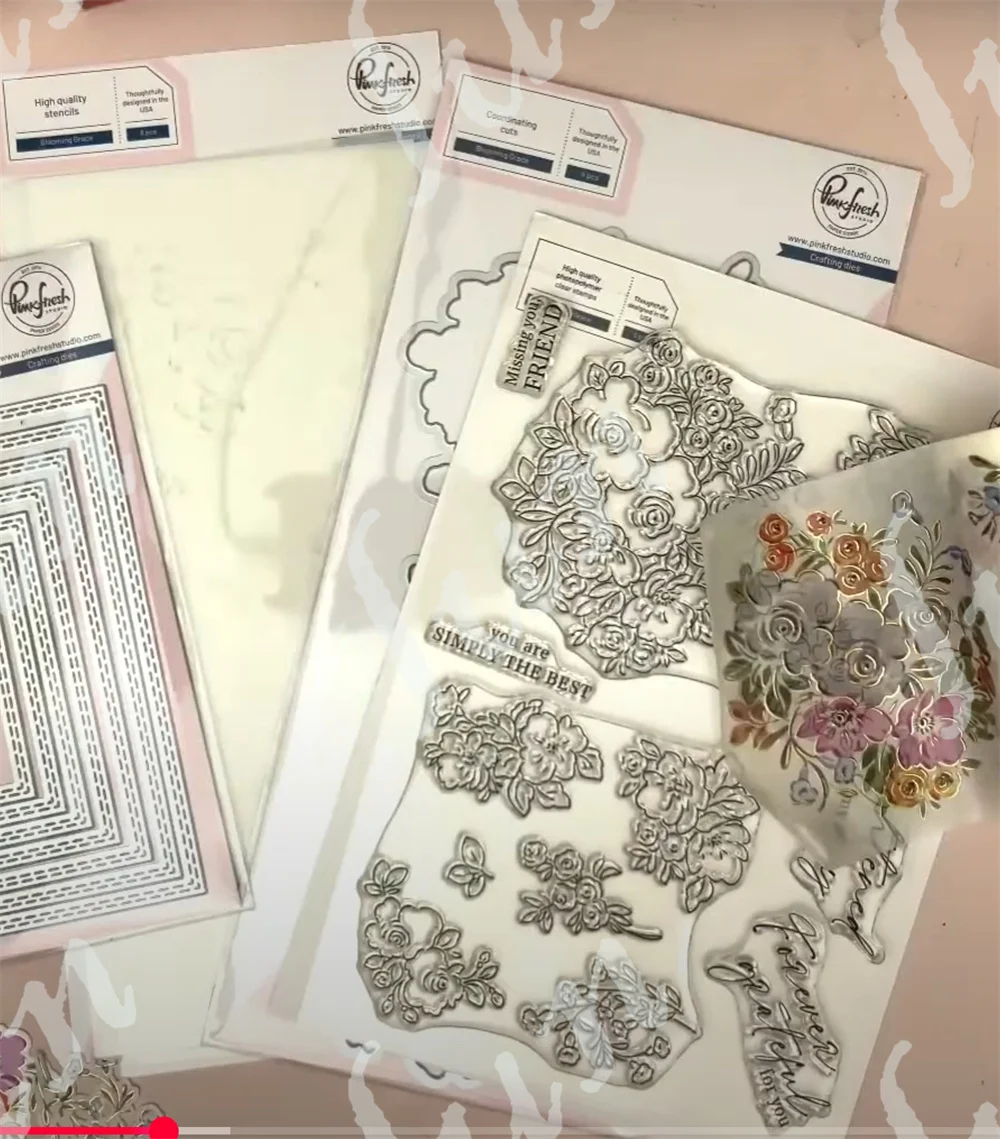 Blooming Grace Friends Metal Cutting Dies Stamps Stencil for Washi Tape Scrapbook Diary Decoration Embossing Template
