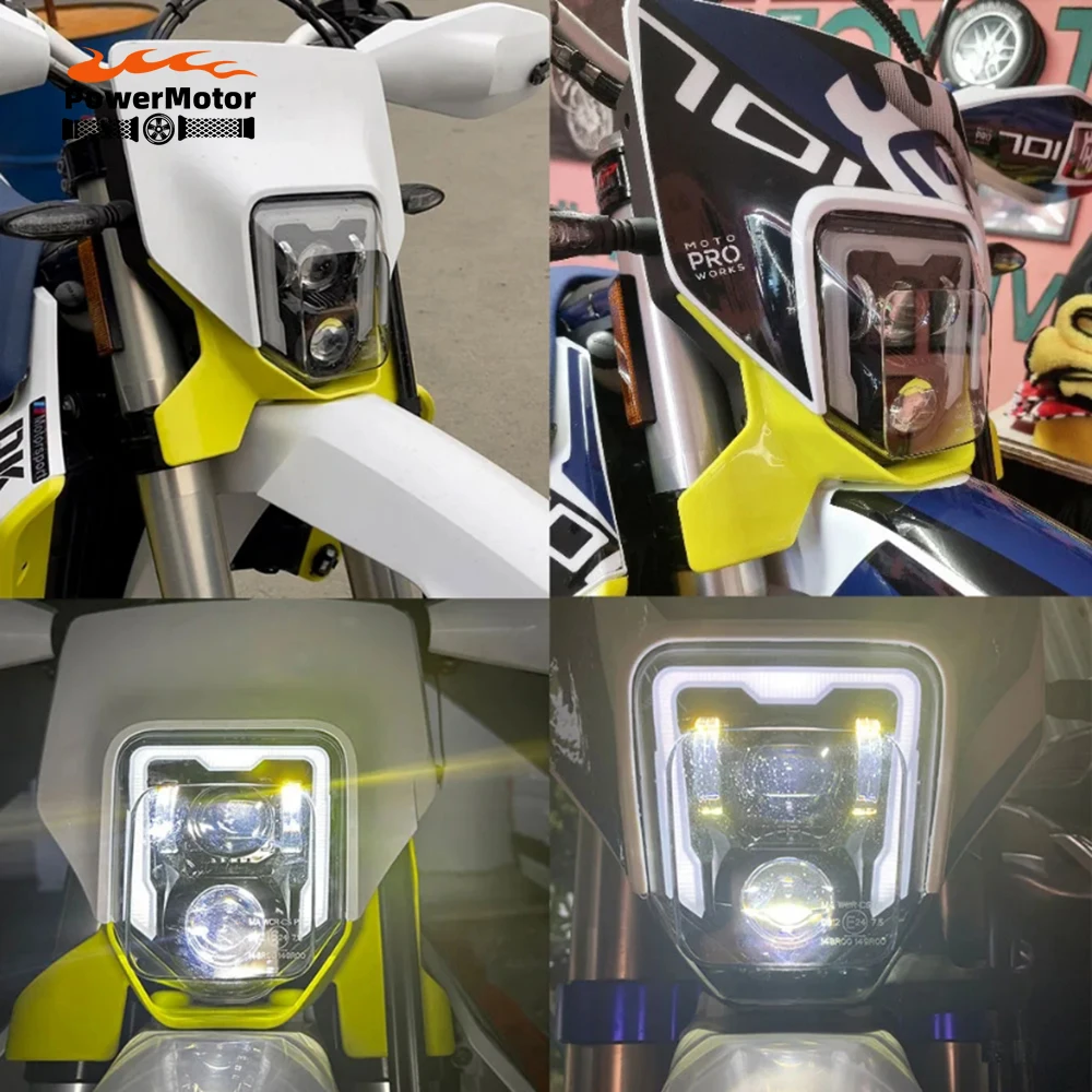 Dirt Bike LED Scheinwerfer für Motorrad Pit Bike ATV TC FE TE on