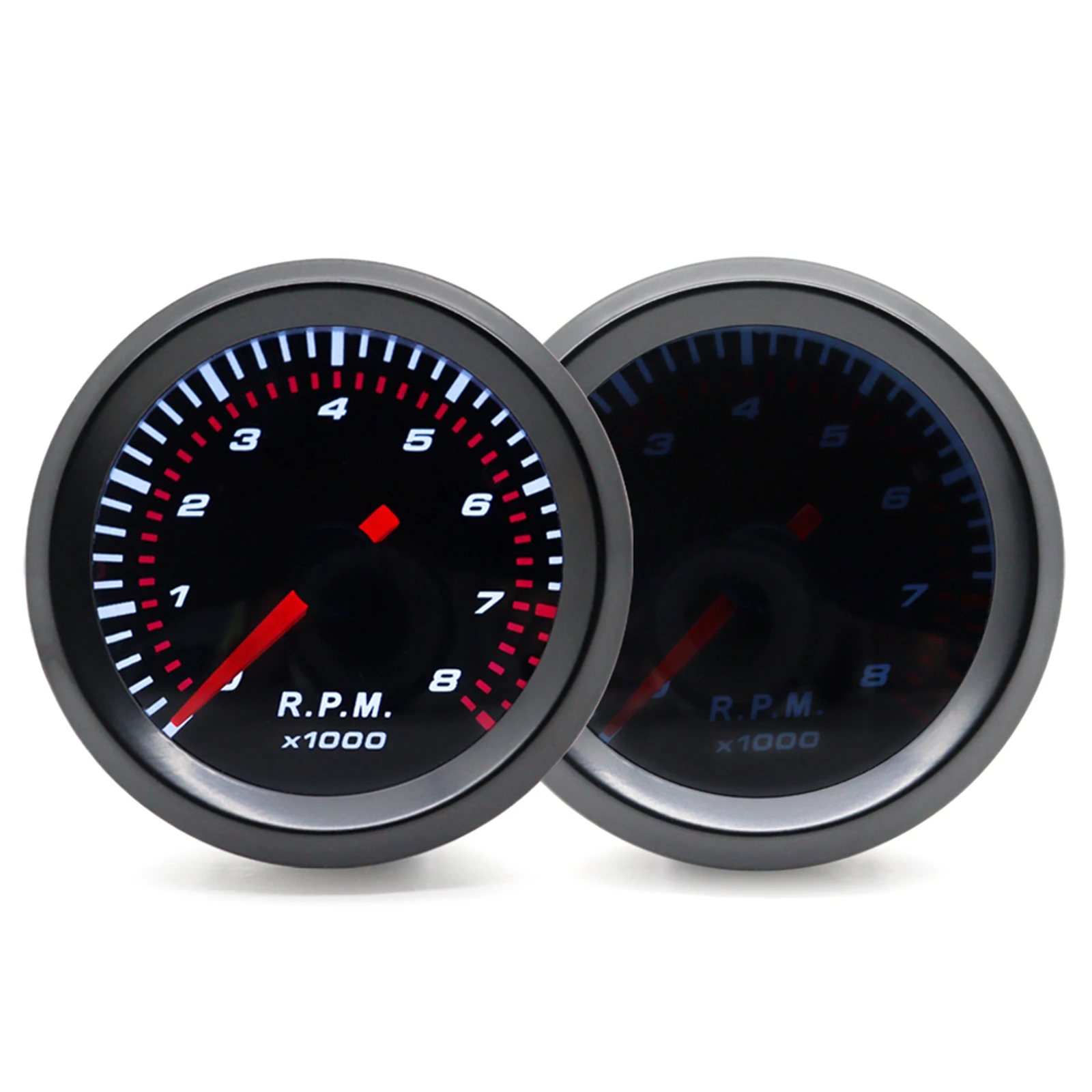 55MM Car Auto Tachometer 8000 RPM for 1 to 8 Cylinder Gas Powered Engine Face Meter With Amber Lighting Car meter