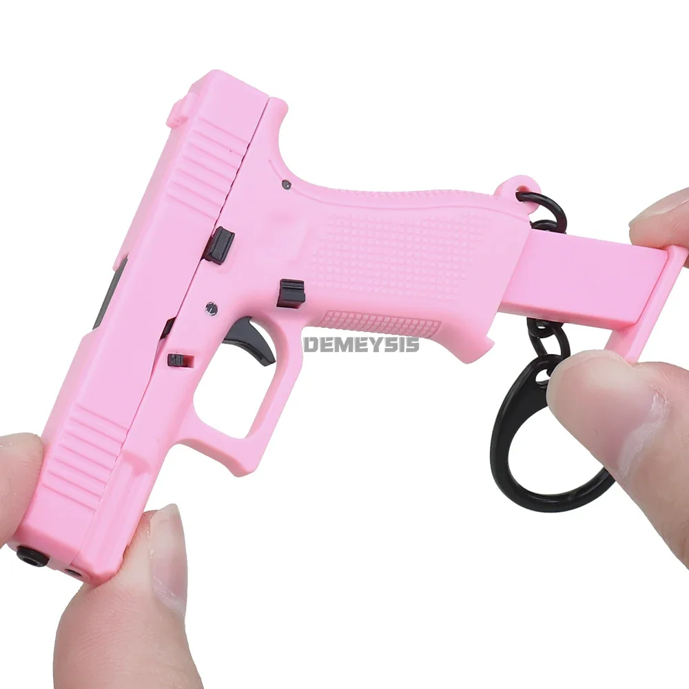 Keychain Charm Mini G45 Pistol Shaped Removable Magazine Miniature Helmet Model Beer Bottle Opener