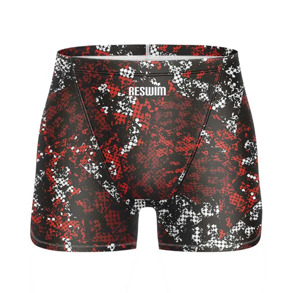 Men's Swim Jammer Swimsuit Shorts Swimming Trunk Swimwear Beach Swim Surfing Sport Pants Briefs Summer Elastic Boxer Shorts