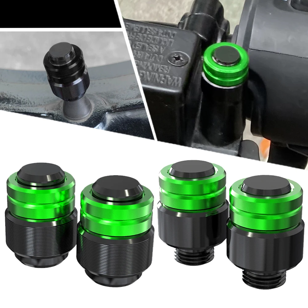 

Motorcycle Rearview Mirror Plug Hole Screw Cap & Tire Valve Stem Caps Cover For Kawasaki Z400 Z 400 2018 2019 2020 2021 22 2023