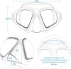 Customize Small Size Optical Scuba Diving Mask - White Prescription Diving Goggles With Silicone Diving Tube Set 3