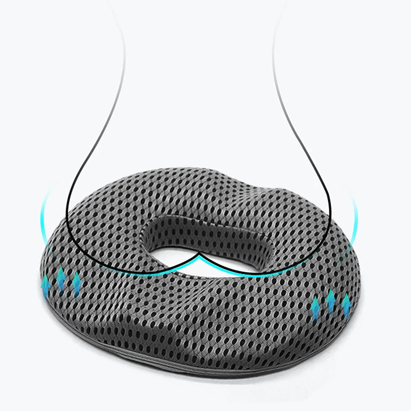 Ergonomic Memory Foam Donut Seat Cushion,Anti-Hemorrhoid, Tailbone Support Pillow with Non-Slip Base,Removable Cushion