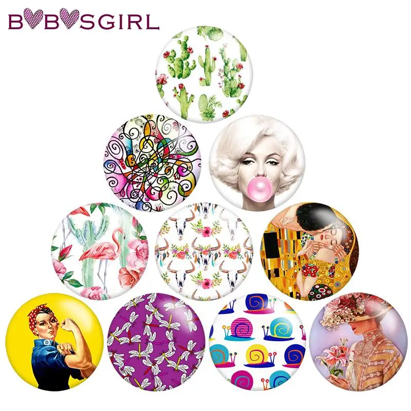 Snap Button Fit 18mm Cabochon Glass Cabochons Snap Buttons 10mm