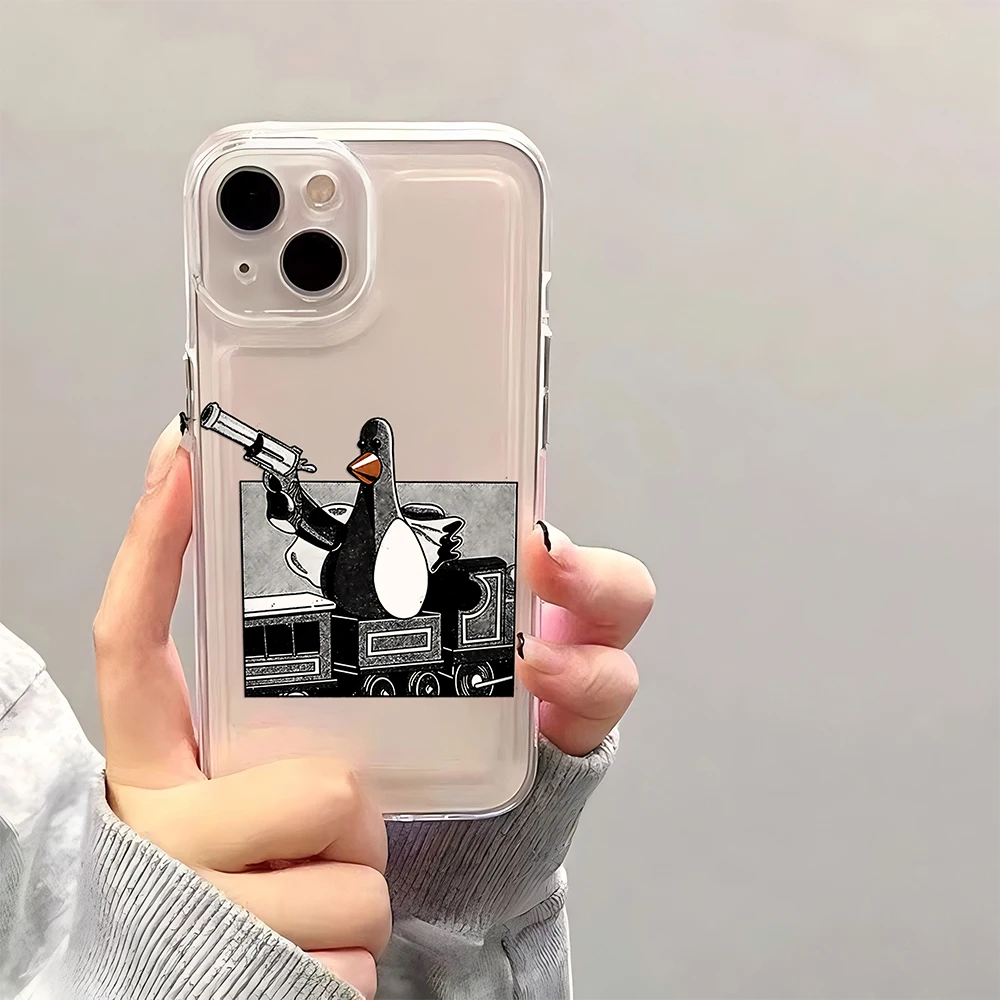 Charming Cartoon Duo Clear Soft TPU Phone Case