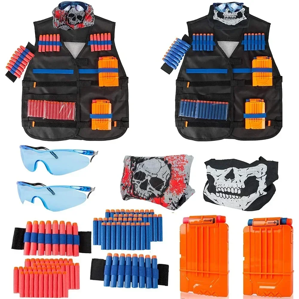 

Children Kids Tactical Outdoor Vest Holder Kit Game Guns Accessories Toys for Nerf N-Strike Elite Series Bullets Boys Gifts Toy