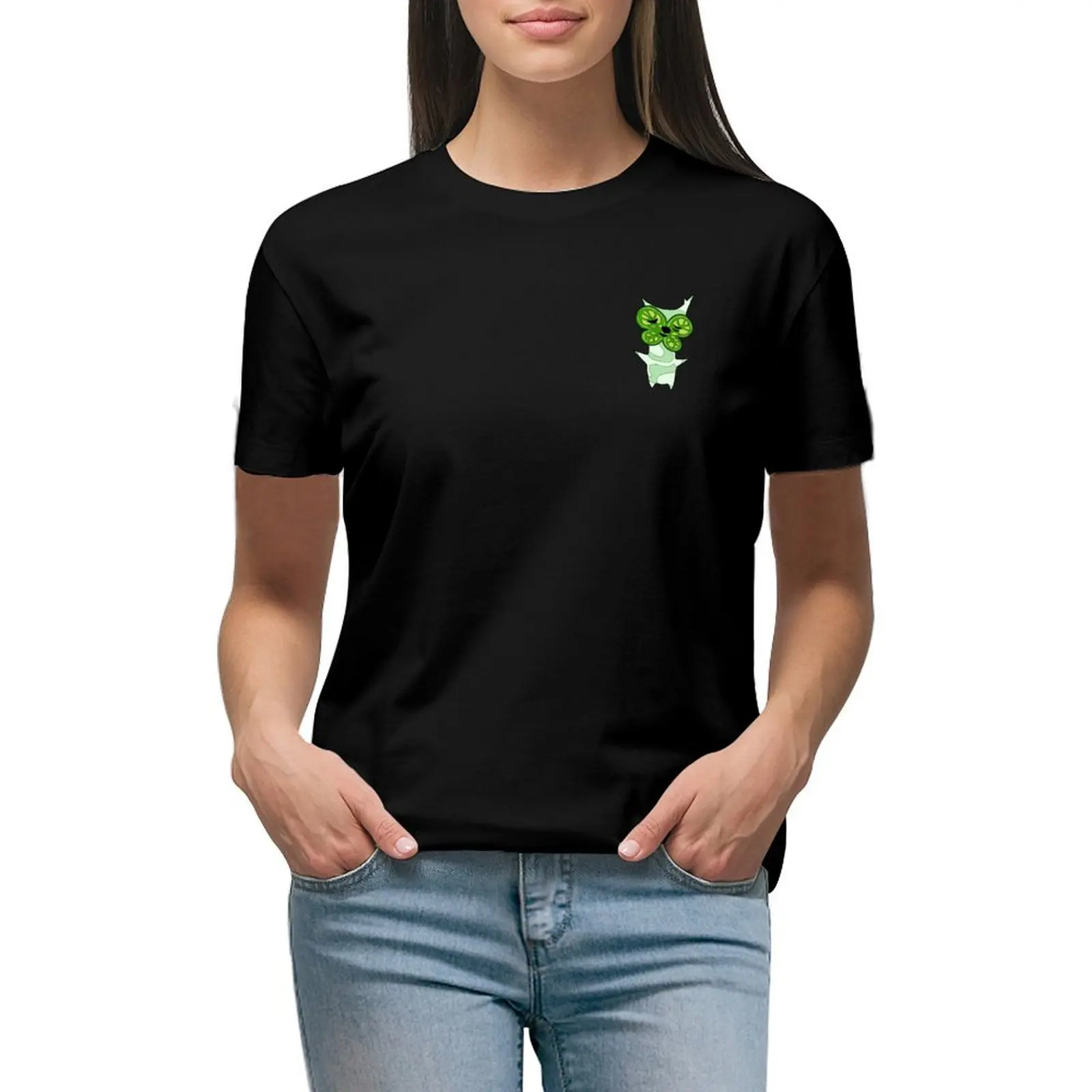 

Clover leaf Korok <3 (Botw) T-shirt Short sleeve tee Blouse cotton t shirts Women