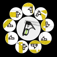 Metal 90 Degrees Straight Right Angle Ruler Woodworking Horizontal Speed Square Protractor Angle Finder Measuring Tools 2