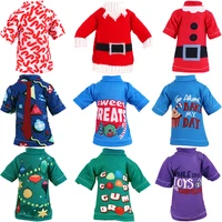 Pop Doll Clothes Christmas Style Print Bodysuit/Tops For 11.8Inch Barbis Doll Clothing Accessories Girl's Christmas Toys Gifts 1