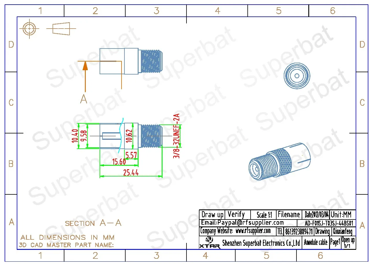 Superbat 5pcs TV 튜너 안테나 어댑터 DVB-T 여성용 RF 동축 커넥터 F 잭 - 디지털 TV 수신용 DVB-T 동축 케이블